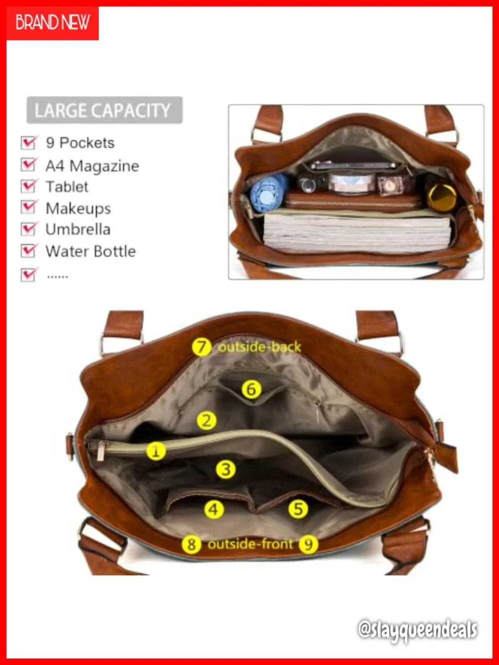 Large Hobo Handbag Crossbody Wallet Set Vegan Leather 2PCS